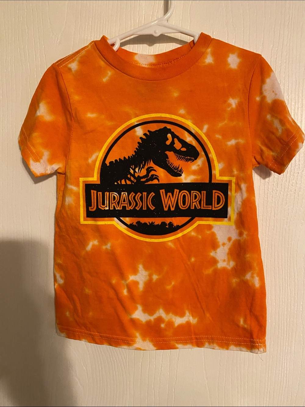 Jurassic World Orange Tie-Dye Short-Sleeve Tee for Kids